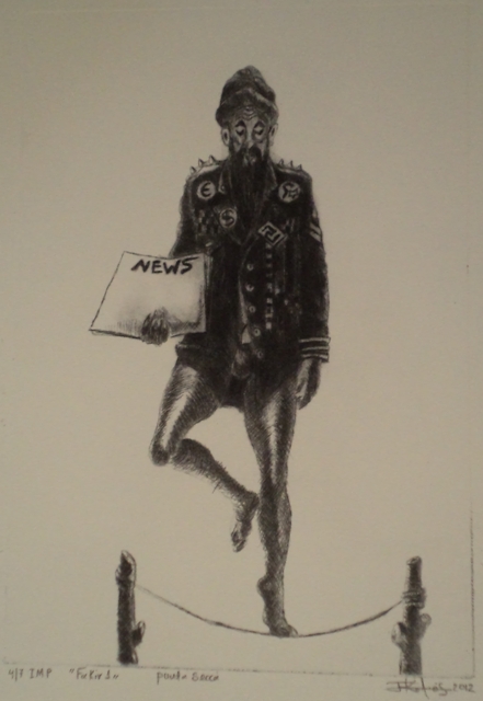 Κολιός Γιάννης (1964), Fakir 1, 2012, punta secca, 29 x 20 εκ., 4/7, Πινακοθήκη Χαρακτικής Δήμου Ζϊτσας.