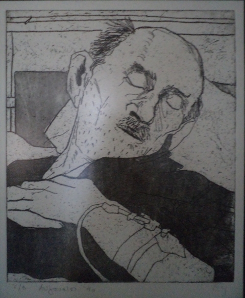 Μάνου Έφη (1958), Του ανθρώπου, 1990, χαλκογραφία, 19,5 16,5 εκ., 7/8 , Πινακοθήκη Χαρακτικής Δήμου Ζίτσας.