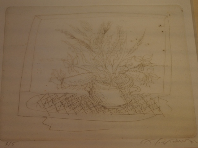 Γιαγιάννος Απόστολος (1945), Βάζο με άνθος, μετά το 1990, χαλκογραφία, 17,3 x 22,8 εκ., 1/5, Πινακοθήκη Χαρακτικής Δήμου Ζίτσας.