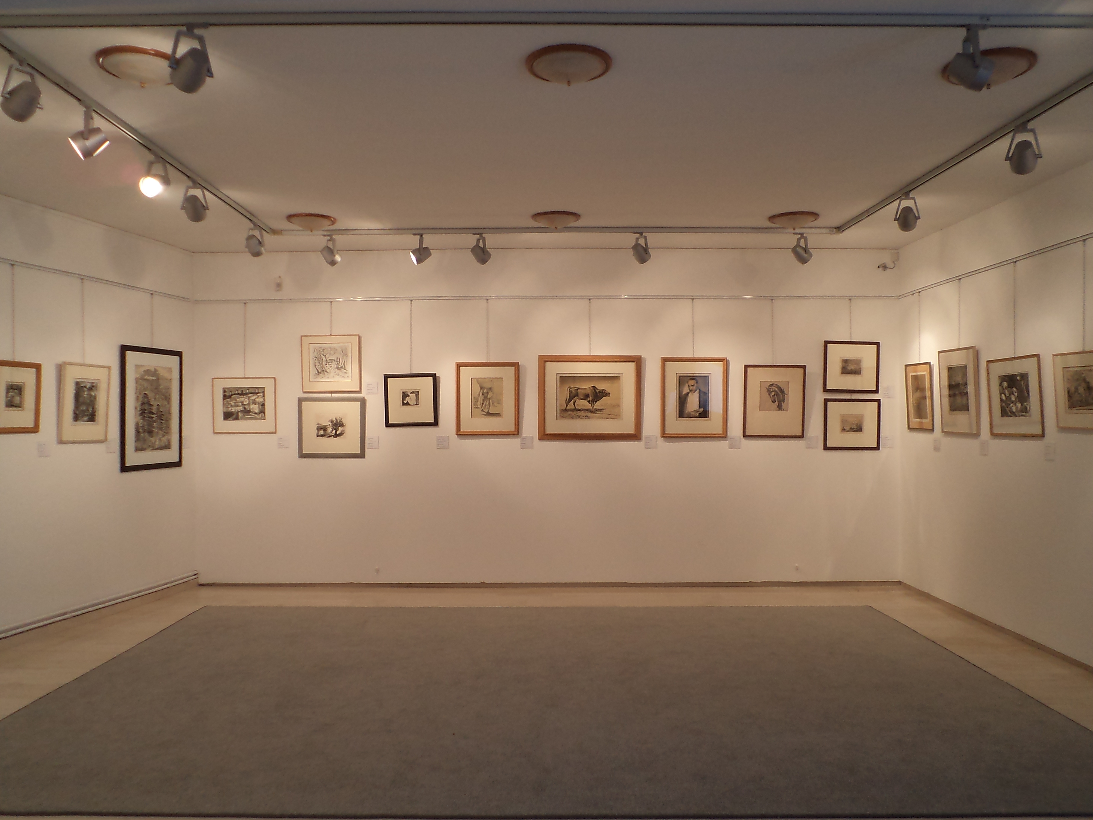 Η μόνιμη έκθεση της Πινακοθήκης Χαρακτικής Δήμου Ζίτσας. Ισόγειο.